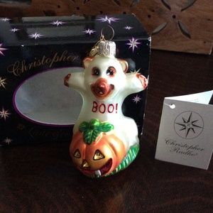 New Christopher Radko Halloween pumpkin Ornament